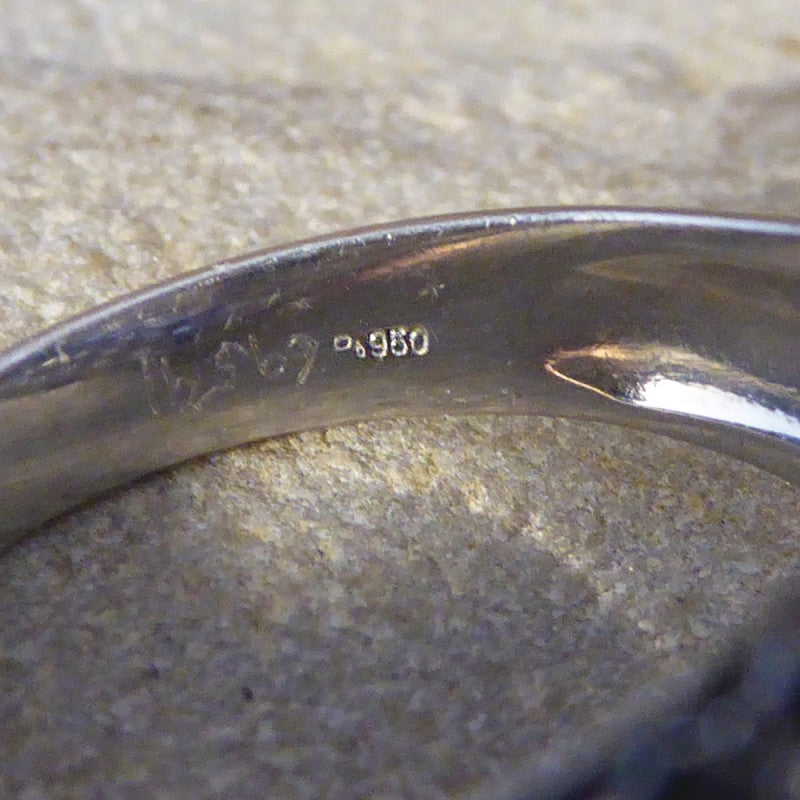 Lemon Tinted Diamond and French Cut Sapphire Cross Ring