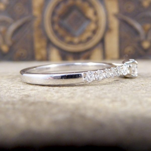 0.50ct Brilliant Cut Diamond Engagement Ring, 18ct White Gold