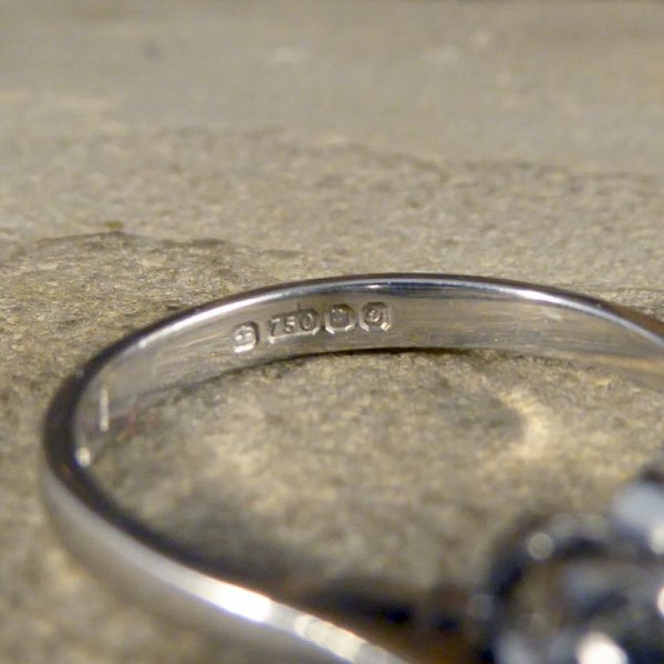 Vintage Pearl and Old European Cut Diamond Three Stone Ring