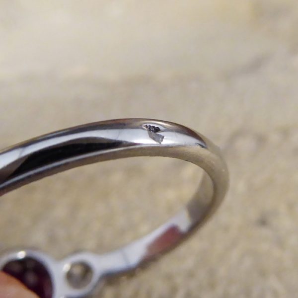 2.00ct Ruby and Diamond Three Stone Ring, Platinum