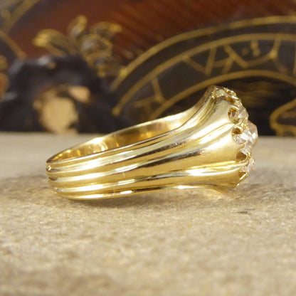 Antique Victorian Nine Stone Diamond Cluster Ring