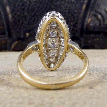 Antique Victorian 2.37ct Diamond Navette Ring