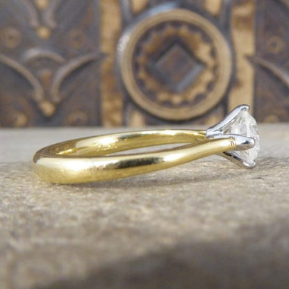 1.08ct Round Brilliant Cut Diamond Solitaire Engagement Ring, 18ct Yellow Gold