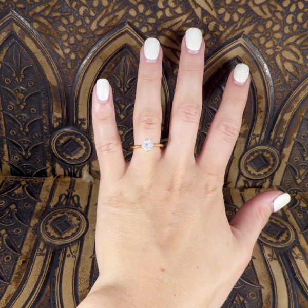 1.08ct Round Brilliant Cut Diamond Solitaire Engagement Ring, 18ct Yellow Gold