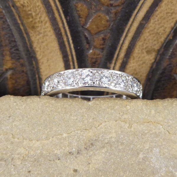 Antique Art Deco 2.40ct Diamond Eternity Ring, Platinum