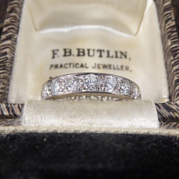 Antique Art Deco 2.40ct Diamond Eternity Ring, Platinum