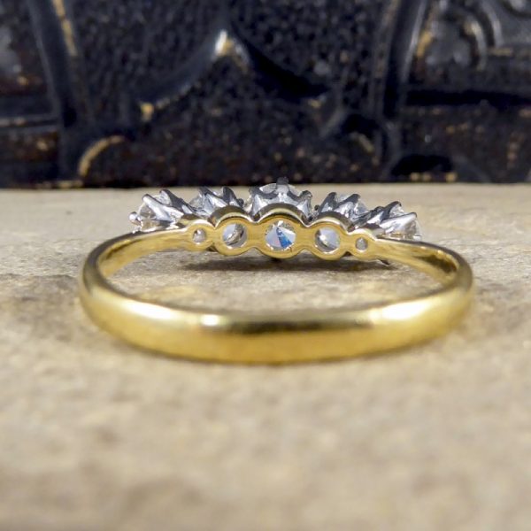 Vintage 2.15ct Five Stone Diamond Ring in 18ct Gold