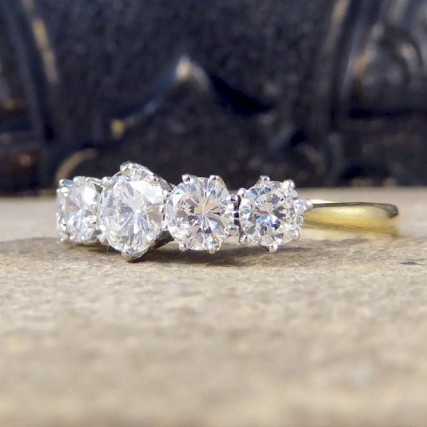 Vintage 2.15ct Five Stone Diamond Ring in 18ct Gold