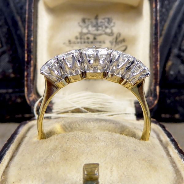 Vintage 2.15ct Five Stone Diamond Ring in 18ct Gold