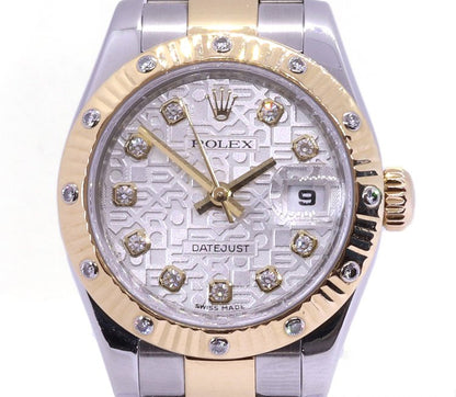 Rolex Lady Datejust 18ct Gold and Steel Watch with Diamonds
