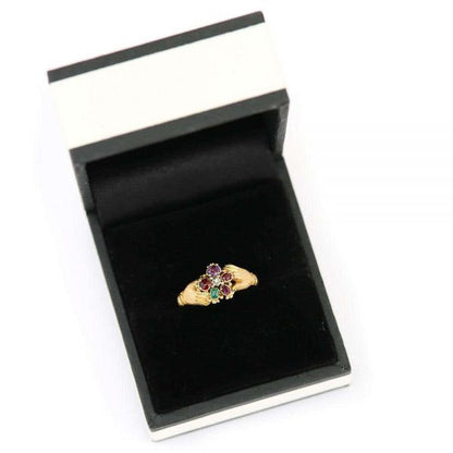 Antique Victorian Pansy REGARD and Fede Ring Circa 1880