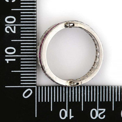 Vintage Art Deco Day and Night Ruby Sapphire and Diamond Ring Circa 1930