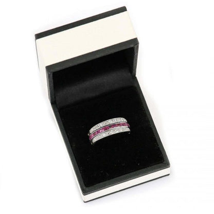 Vintage Art Deco Day and Night Ruby Sapphire and Diamond Ring Circa 1930