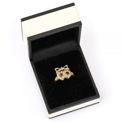 Vintage 18ct Yellow Gold Ruby and Diamond Sweetheart Ring