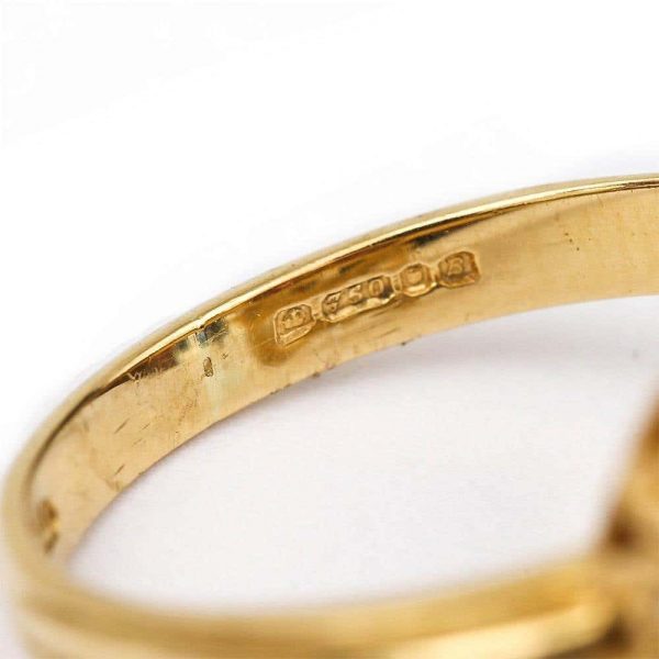 Vintage 18ct Yellow Gold Ruby and Diamond Sweetheart Ring