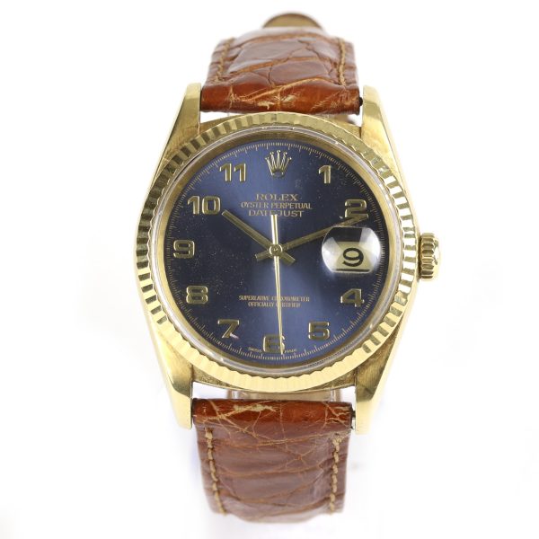 Rolex Datejust 18ct Yellow Gold 36mm Gents Unisex Model 16018