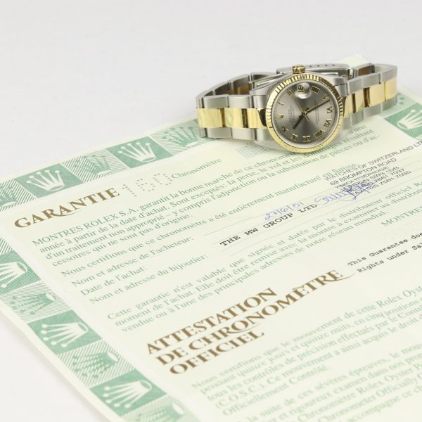 Rolex Datejust Steel & Gold Midsize 31mm Papers Ref: 78273