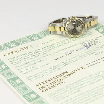 Rolex Datejust Steel & Gold Midsize 31mm Papers Ref: 78273