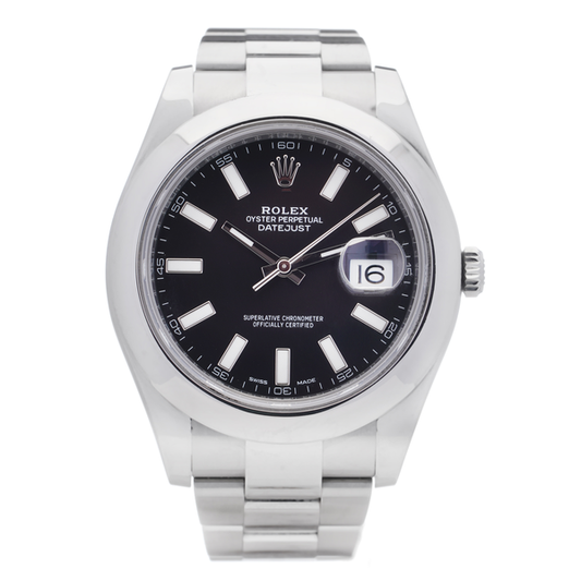 Rolex Oyster Perpetual Datejust II Steel 116300 Watch with Black Dial