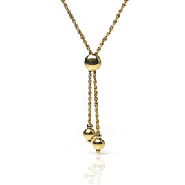 Rope Twist 18ct Gold Chain With Slider