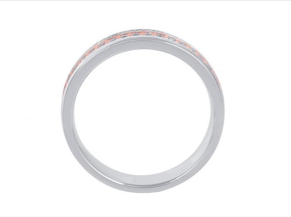 Rose and White 18ct Gold Diamond Set Wedding Ring, 0.28cts