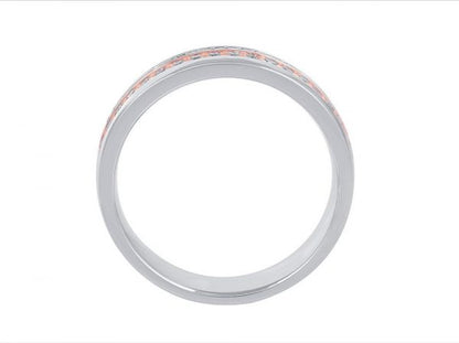 Rose and White 18ct Gold Diamond Set Wedding Ring, 0.28cts