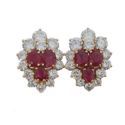 Fine Ruby earrings burma
