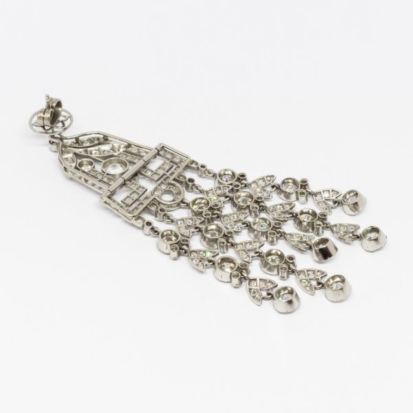 Antique Art Deco Diamond Drop Earrings