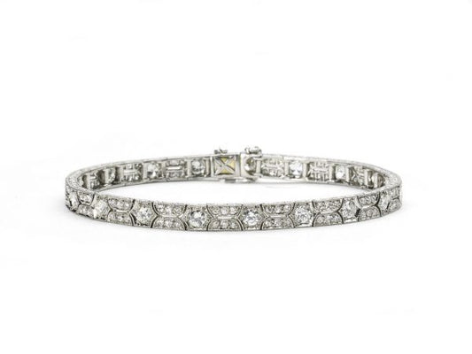 Art Deco Diamond Bracelet, Platinum