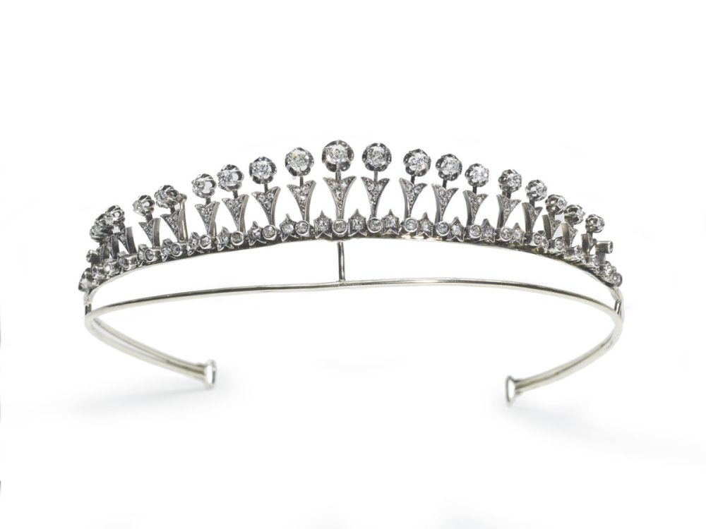 Antique Victorian Diamond Tiara Necklace