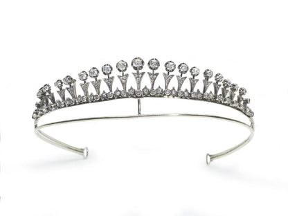 Antique Victorian Diamond Tiara Necklace