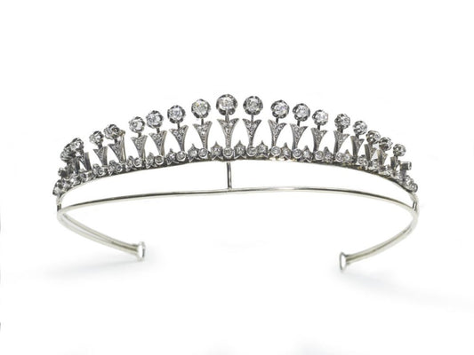 Antique Victorian Diamond Tiara Necklace