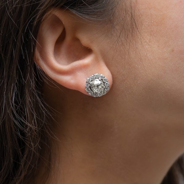 Diamond Cluster Earrings, 7.90ct