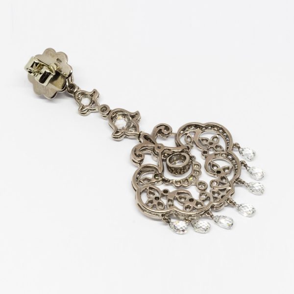 Diamond chandelier drop earrings