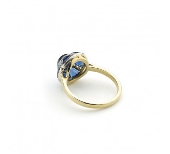 Antique Art Deco Sapphire and Diamond Dome Ring
