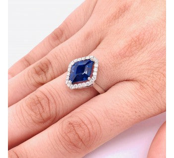 Sapphire and Diamond Ring