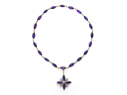 Antique Victorian Amethyst and Diamond Necklace