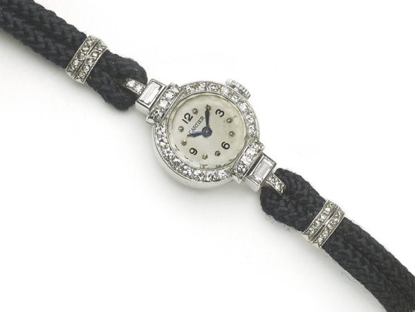 Vintage Cartier Diamond and Platinum Watch