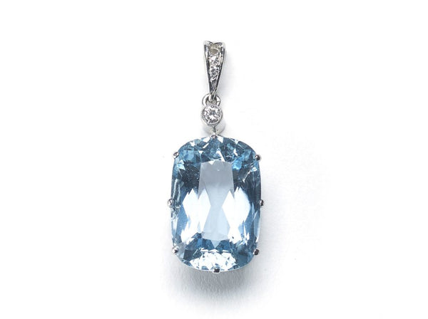 Aquamarine and Diamond Pendant 10.50ct
