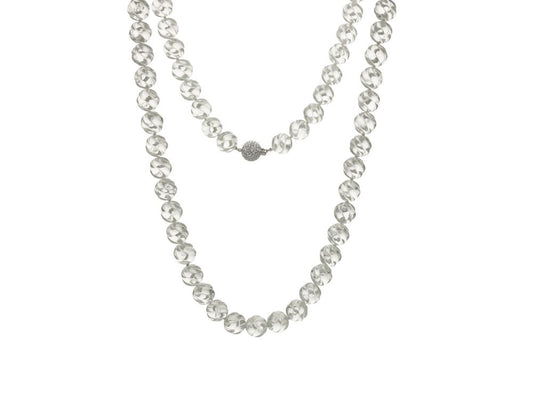 Carved Rock Crystal Beaded Necklace