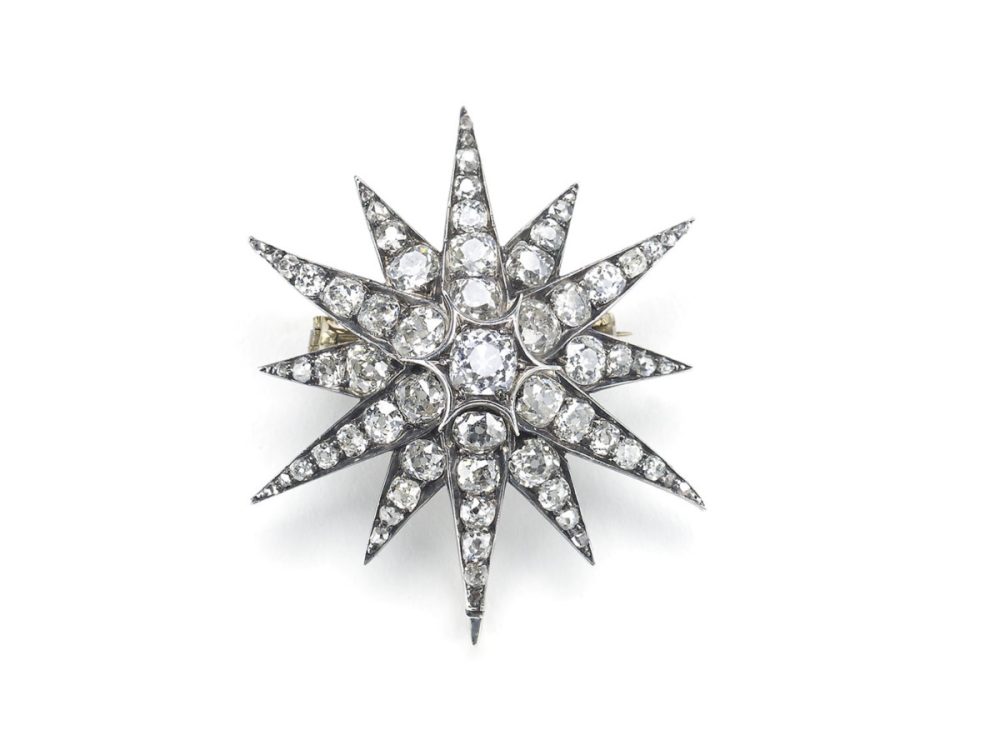 Antique Victorian Diamond Star Brooch