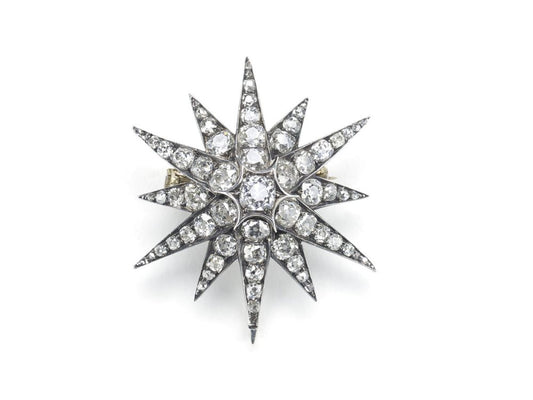 Antique Victorian Diamond Star Brooch