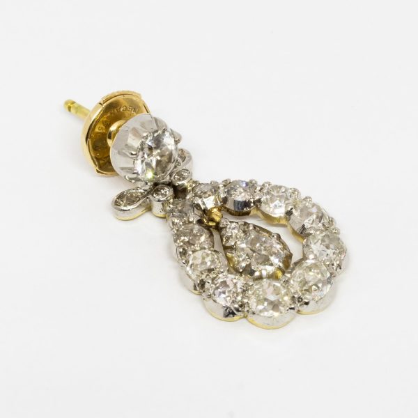 Antique Victorian Diamond Drop Earrings