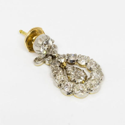 Antique Victorian Diamond Drop Earrings