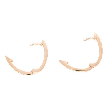 18ct Rose Gold Oval Hoop Earrings