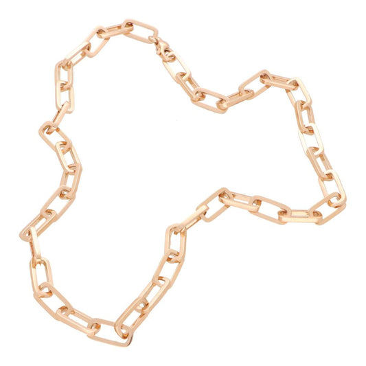 Oval Chunky Chain Link Necklace in 18ct Rose Gold