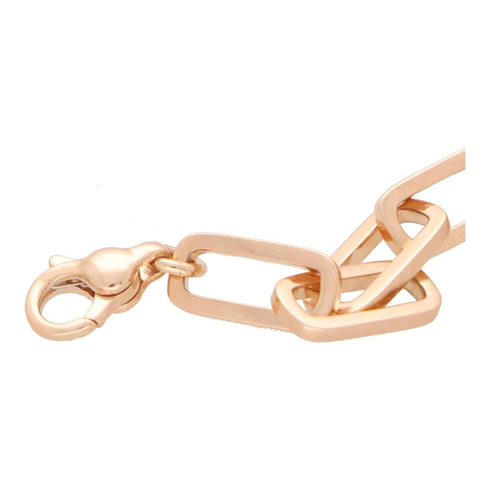 Oval Chunky Chain Link Necklace in 18ct Rose Gold