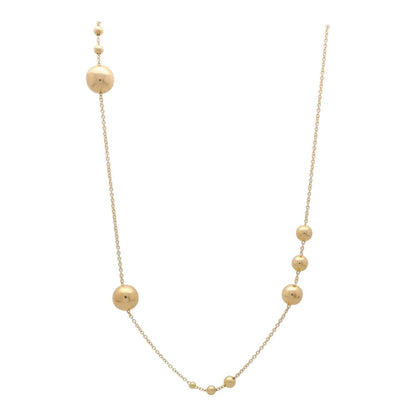 Modern 18ct Yellow Gold Ball Chain Necklace