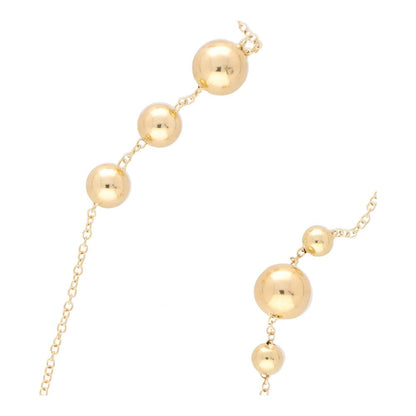 Modern 18ct Yellow Gold Ball Chain Necklace