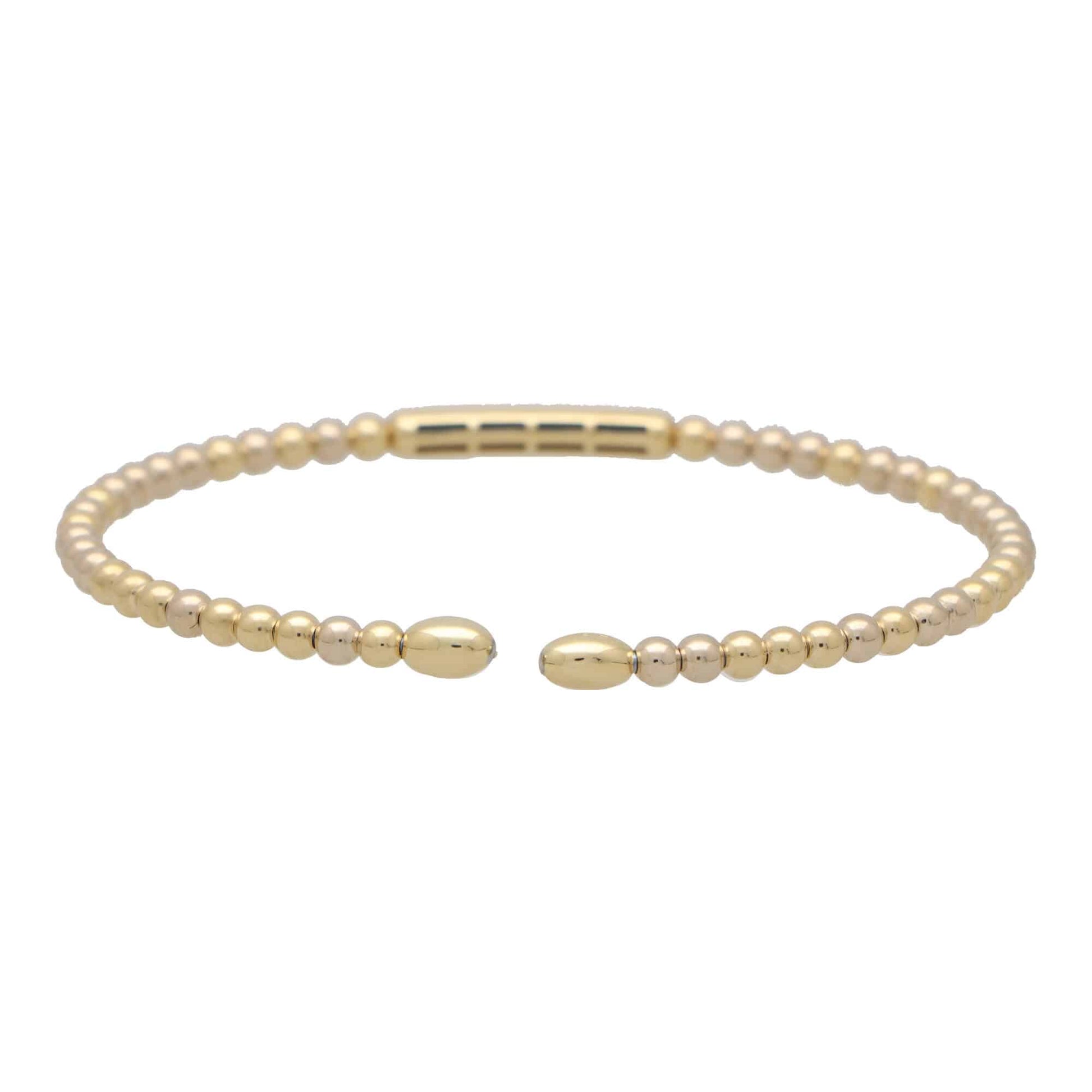 Contemporary Diamond Set Torque Bangle